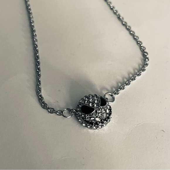 The Nightmare Before Christmas Jack Skeleton Sterling Silver Sapphire Necklace - Picture 10 of 12